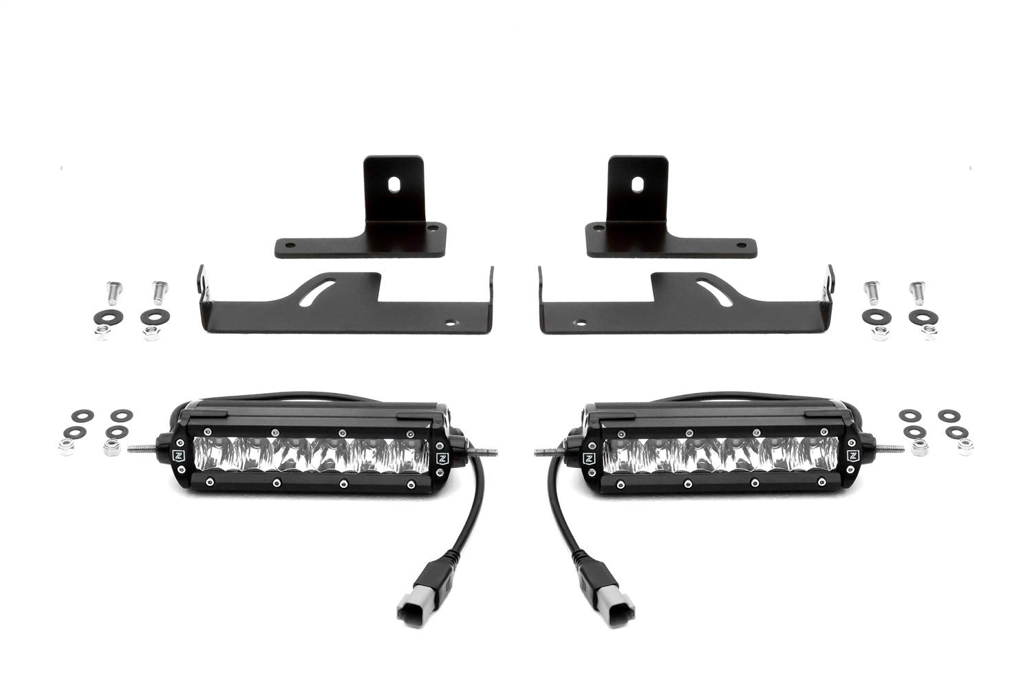 Under Rear Bumper ZROADZ LED Mounting Bracket & Kit - Compatible w/ 2019-2021 Ford Ranger - with (2) 6 Inch ZROADZ LED Lights (Included) with Wiring Harness - PN Z385881-KIT