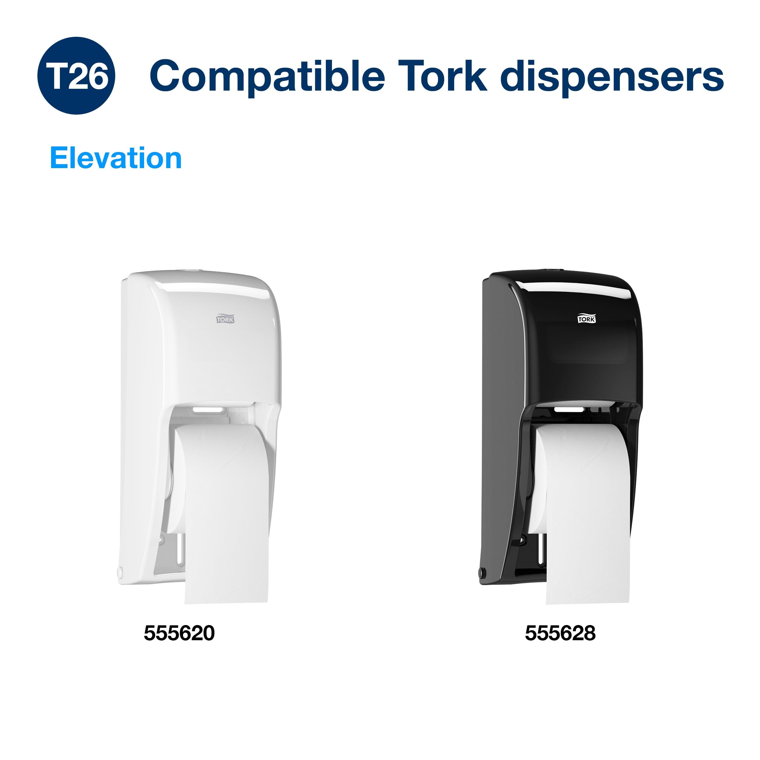 Tork Toilet Paper Roll High-Capacity White T26, Advanced, 2-Ply, 36 x 1000 sheets, 110292A