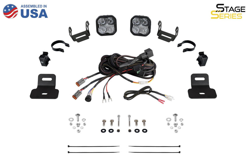 Stage Series Diode Dynamics A-Pillar Pod Kit compatible with Can-Am Maverick X3 2017-2025, SS5 Sport White Combo