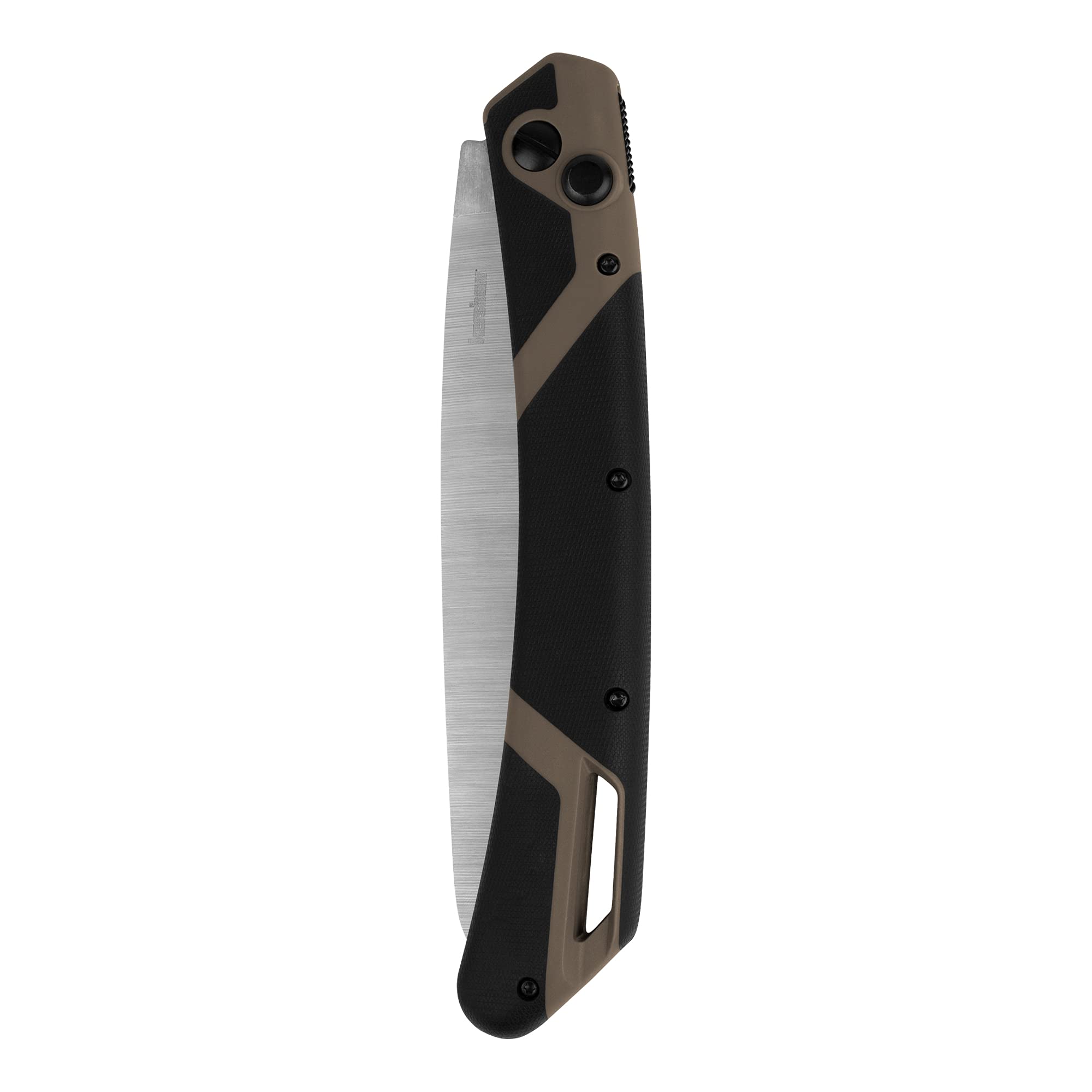 Kershaw Saw Taskmaster 2, 7" Serrated Blade, Outdoor Compact Folding, Push-Button Opening Lock, Tan