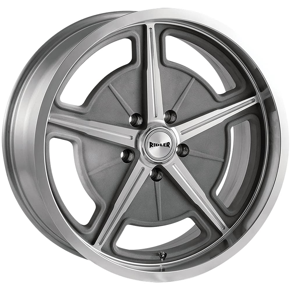 605 Ridler Custom Wheels MACHINED Spokes W/DEEP Lip Wheel with Alloy Steel (18 x 8. inches /5 x 83 mm, 0 mm Offset)
