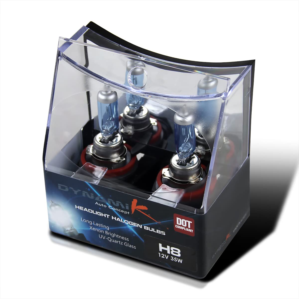 2X H8 4200K 12V 35W High/Low Beam Halogen Replacement Spec-D Tuning, Left + Right Pair