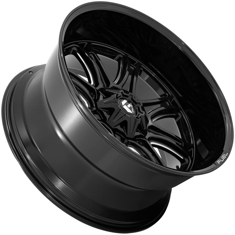 DARKSTAR FUEL OFF-ROAD 20X9 8X180 5.04 1mm GLOSS BLACK MILLED - FC853BE20908801