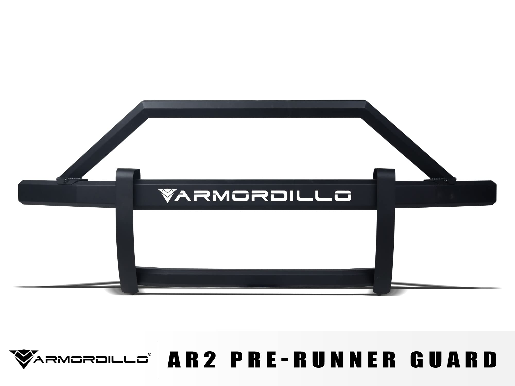 Armordillo Pre-Runner AR2 Guard Compatible With 2022-2024 Chevy Silverado 1500 Pickup Truck|8724248|Matte Black|Modular Steel Bumper Grille Guard