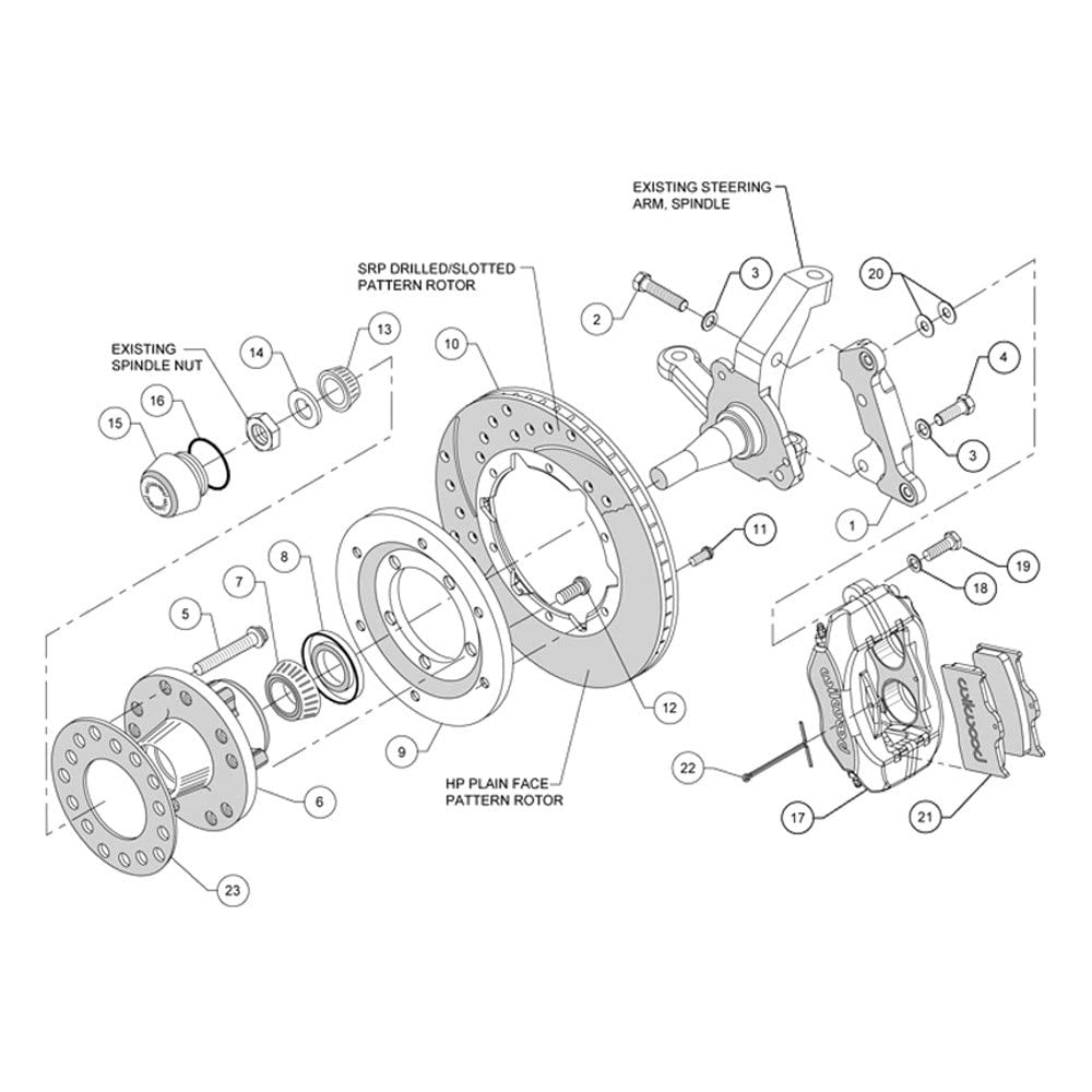 Front Brake Kit Wilwood 140-11017-DP