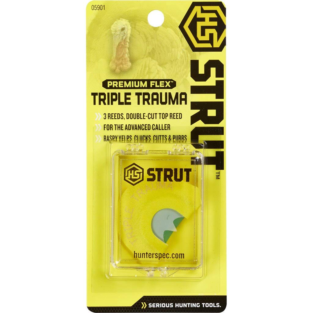 Strut Hunters Specialties Realistic Sounds Premium Flex Frame Triple Trauma Diaphragm Mouth Turkey Call