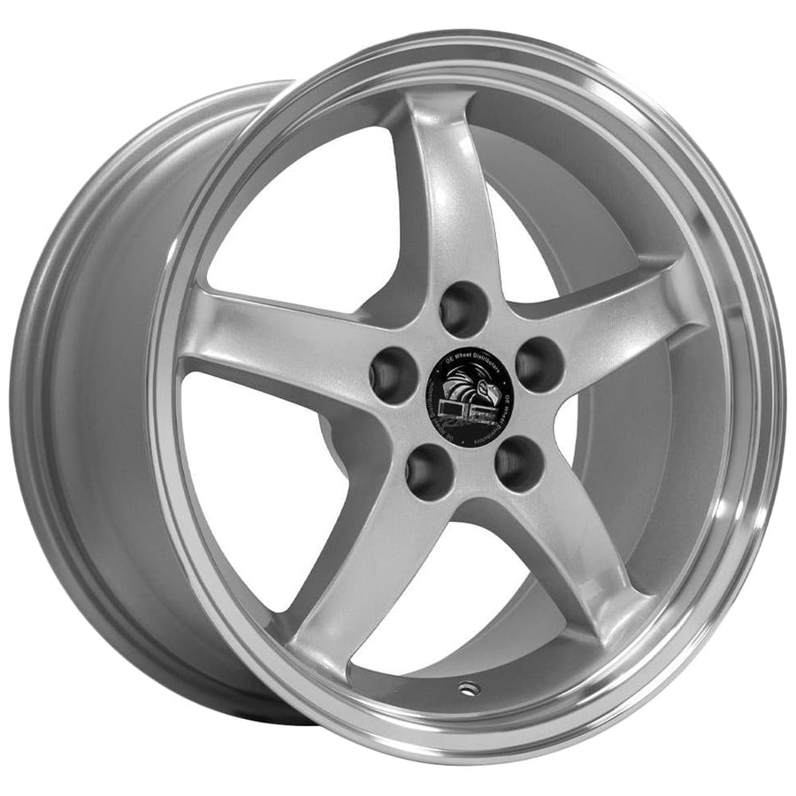 FR04B-D17090-5450-24SM OE Wheels 17" Replica Wheel FR04 Fits Ford Mustang Cobra Rim 17x9 Silver Wheel