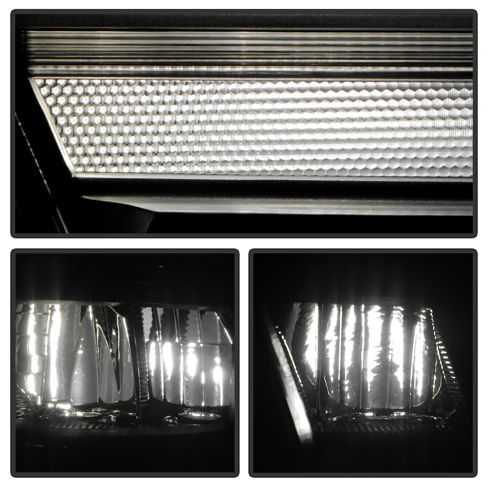 Dodge Ram 1500 19-22 OE Plus Fit Halogen Black Bezel Full LED w/DRL Smoke Signal Headlights - Spyder Black