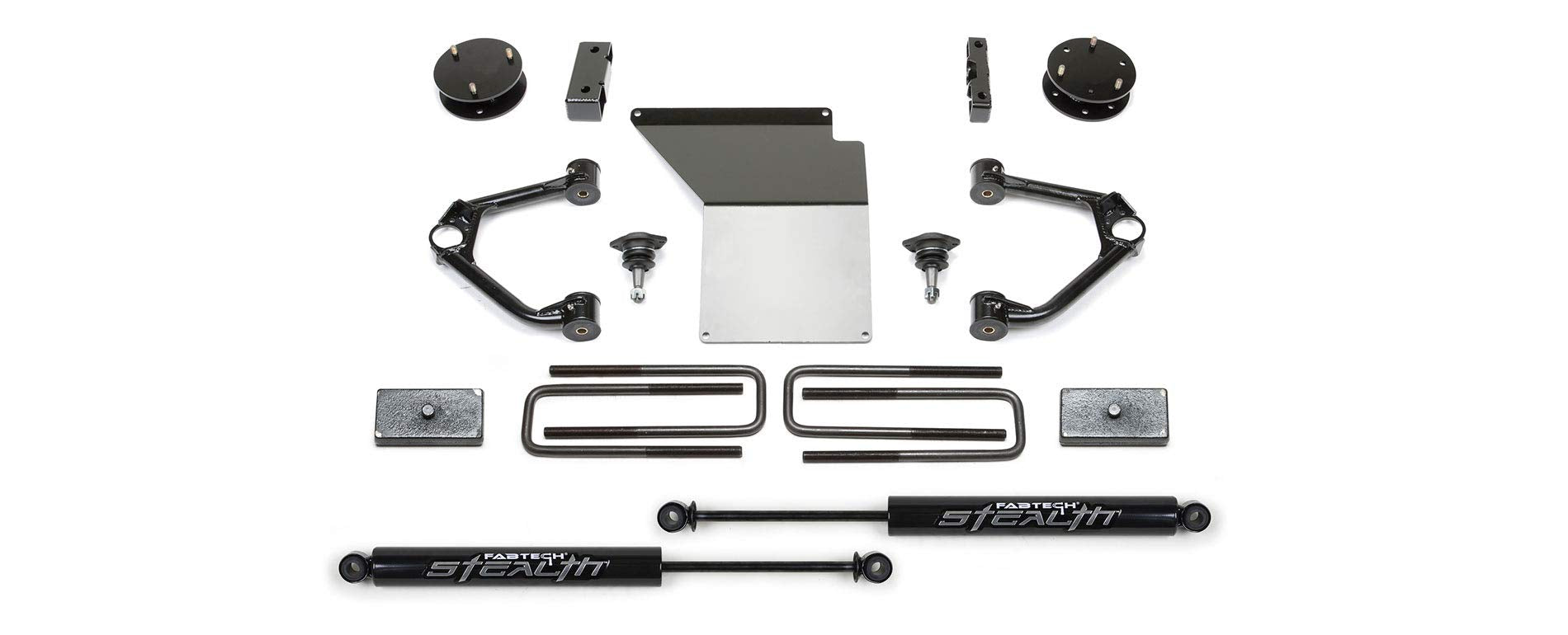 Budget Lift System w/Shock Fabtech K1059M w/Stealth Monotube Shocks 4 in. Lift