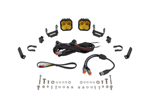 Diode Dynamics 1.5 Inch SS3 Universal Bumper Roll Bar Light Kit, Yellow Combo Sport