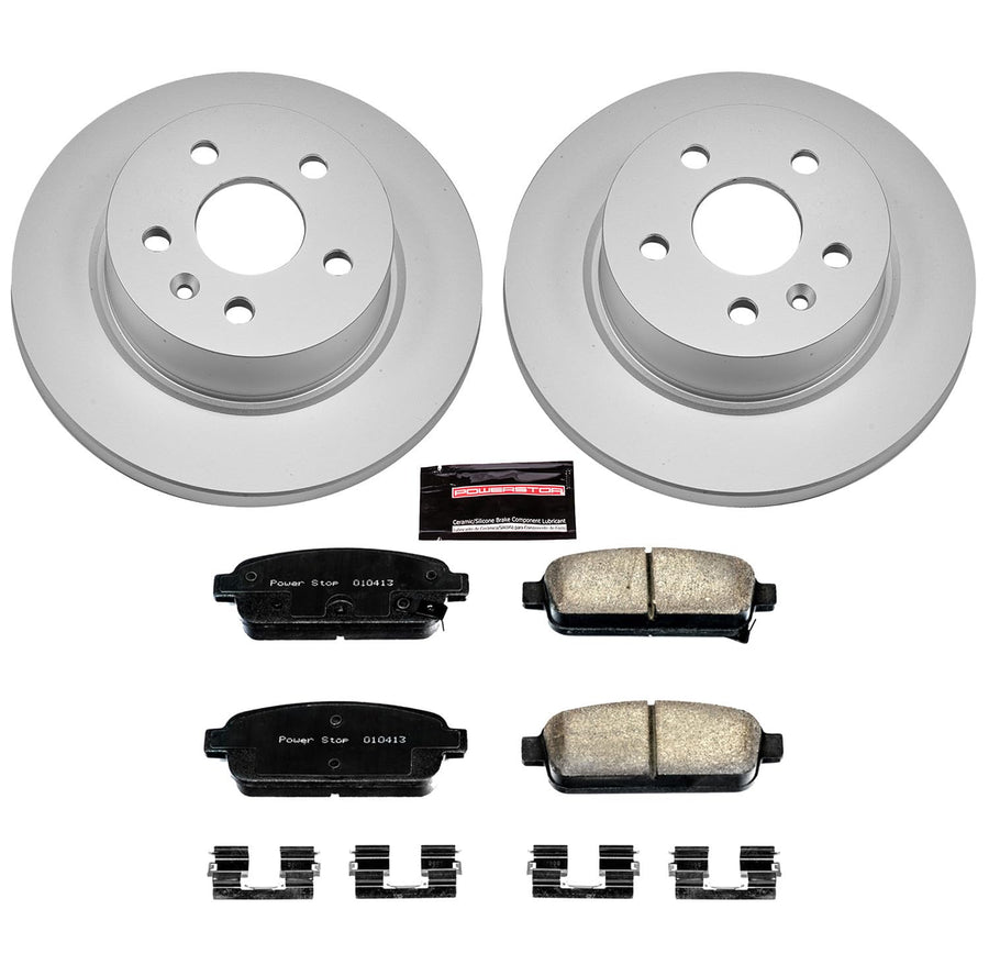 Power Stop CRK5544 Brake Rotor & Coated Ceramic Brake Pads- rear For Buick Encore, Chevrolet Cruze, Chevrolet Cruze Limi, Chevrolet Sonic, Chevrolet Trax [Model Specific]