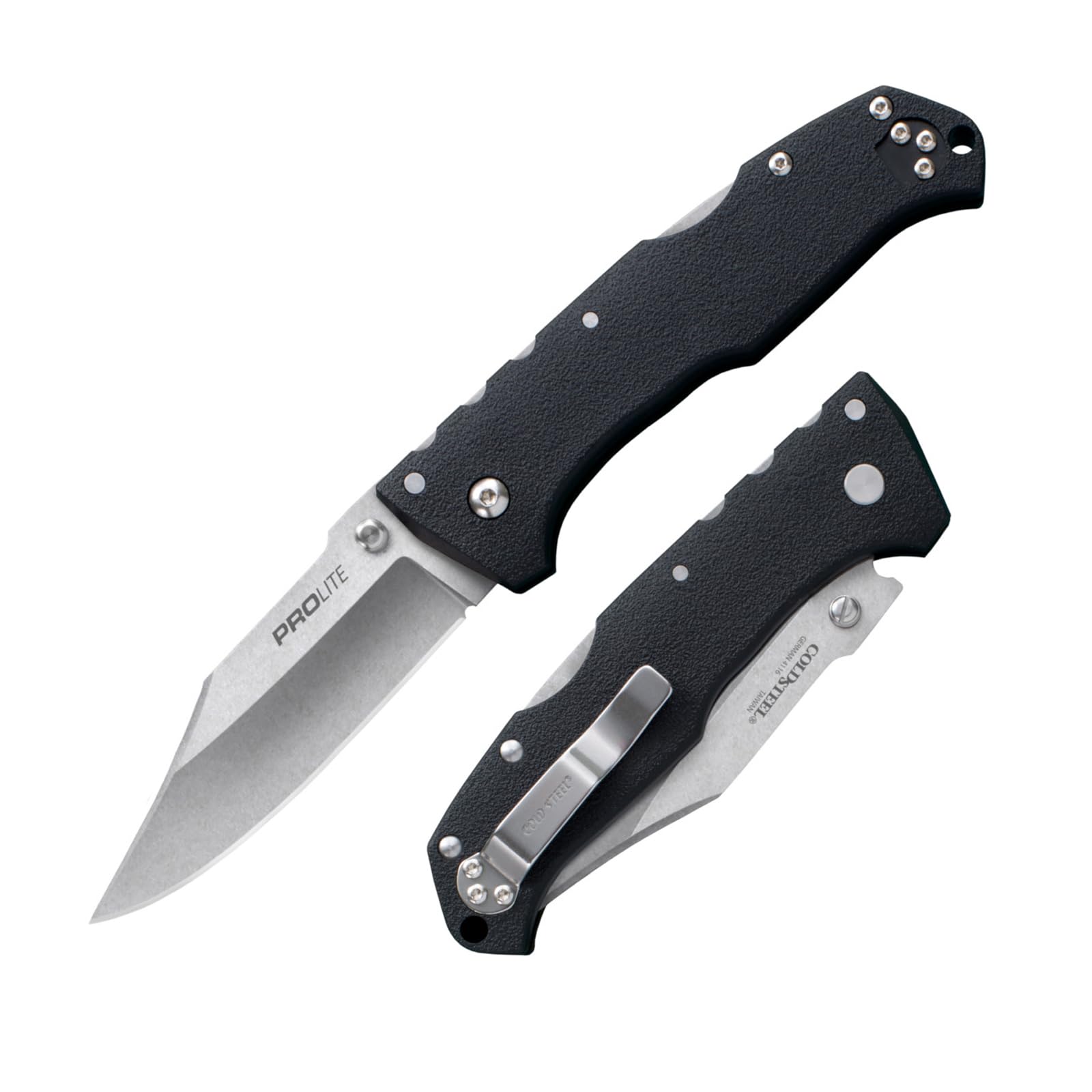 Cold Steel 3.5" Pro Lite Clip Point Razor-Sharp Blade 4.5" GFN Handle Everyday Carry Pocket Folding Knife w/Tri-Ad Lock