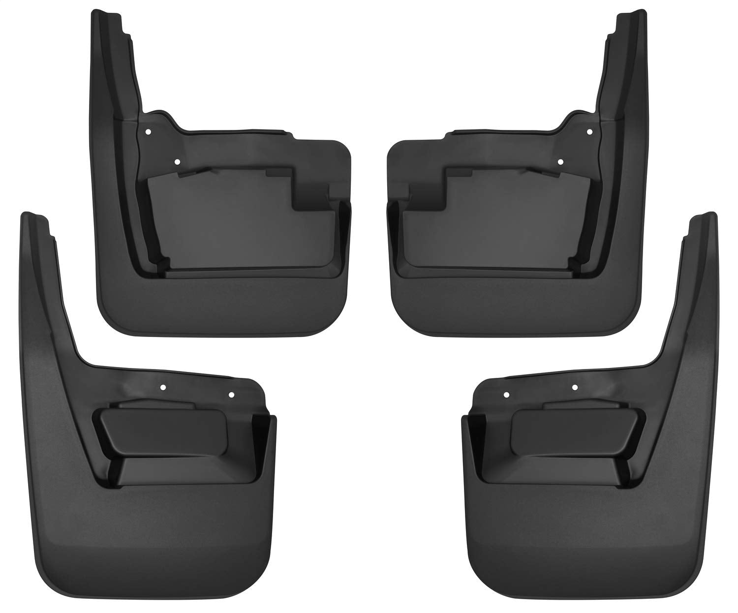 Husky Liners Mud Guards Custom | Fits 2019-2026 GMC Sierra 1500 | Front & Rear Set, 4-pc Black - 58276