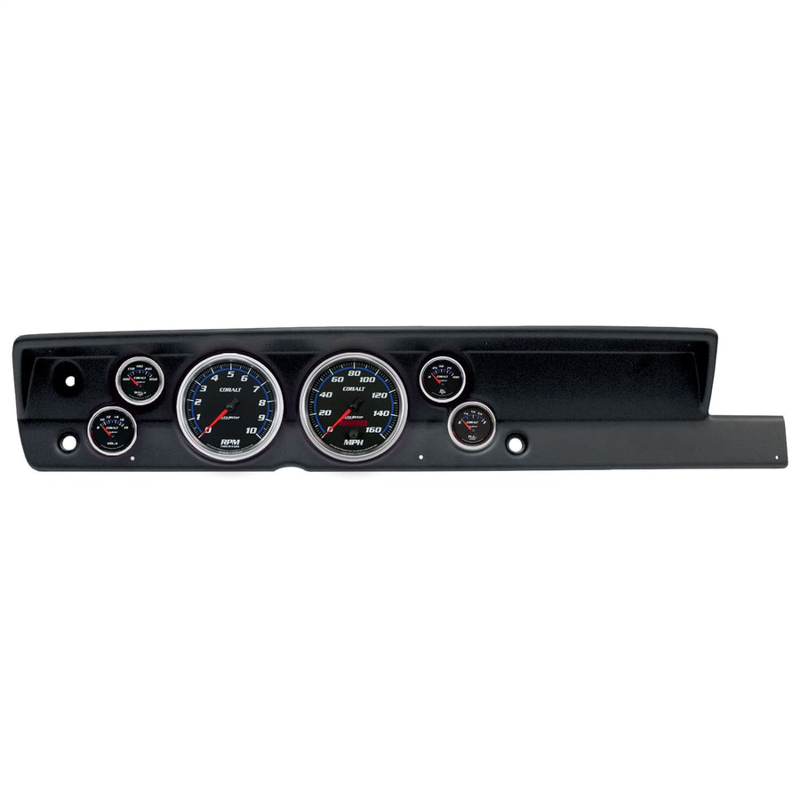 AutoMeter Dash Kit Direct Fit, (5" X2, 2 1/16" X4), Plym Cuda No Heat 67-69, Cobalt (2117-05)