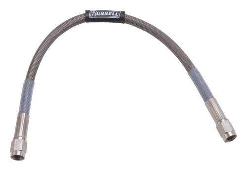 Russell/Edelbrock 659030 Competition Stainless Steel Straight -4AN to Straight -4AN Brake Hose Assembly - 20"