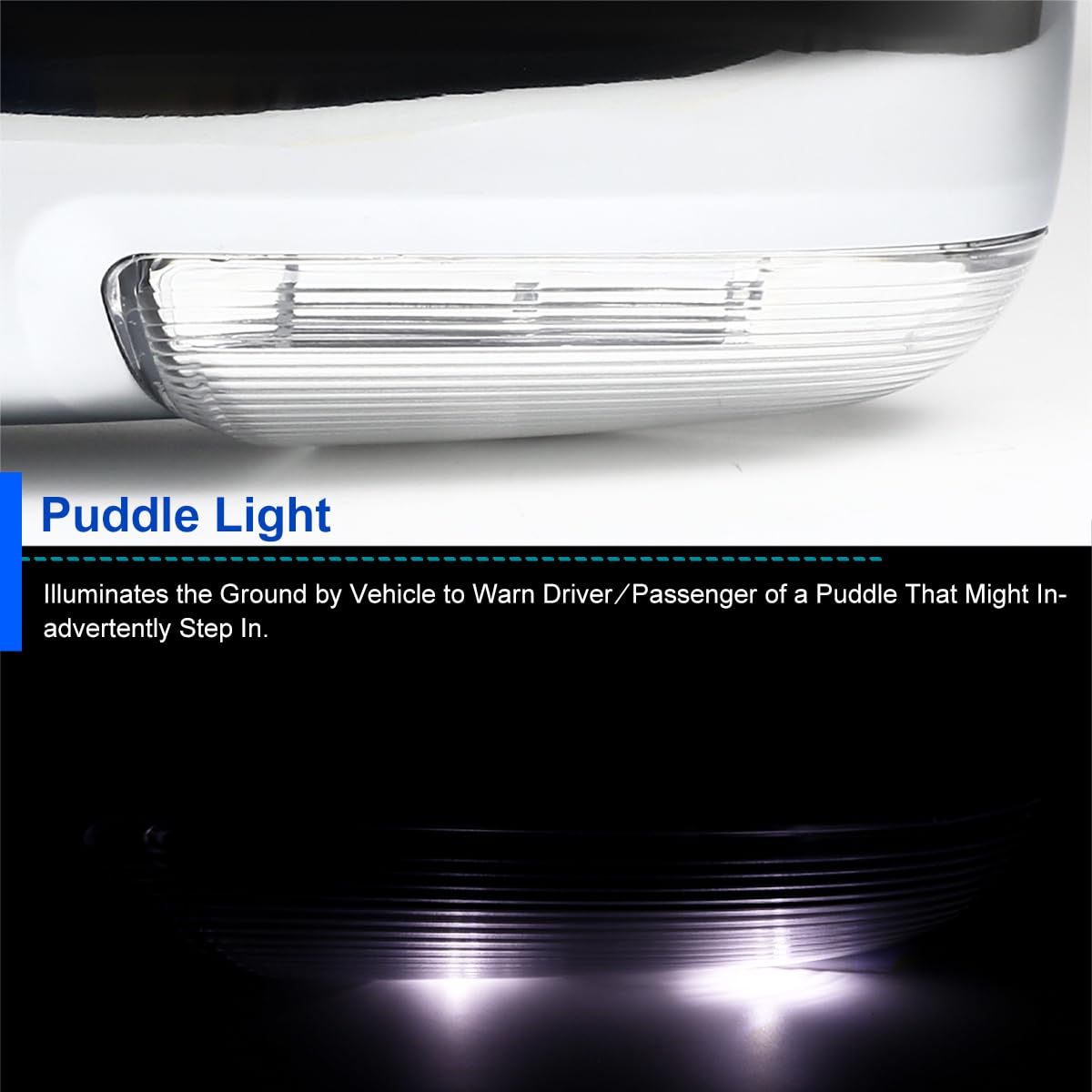 Left Driver Side Mirror Spec-D Tuning LED Signal Power Heat Compatible with 2009-2012 Dodge Ram 1500