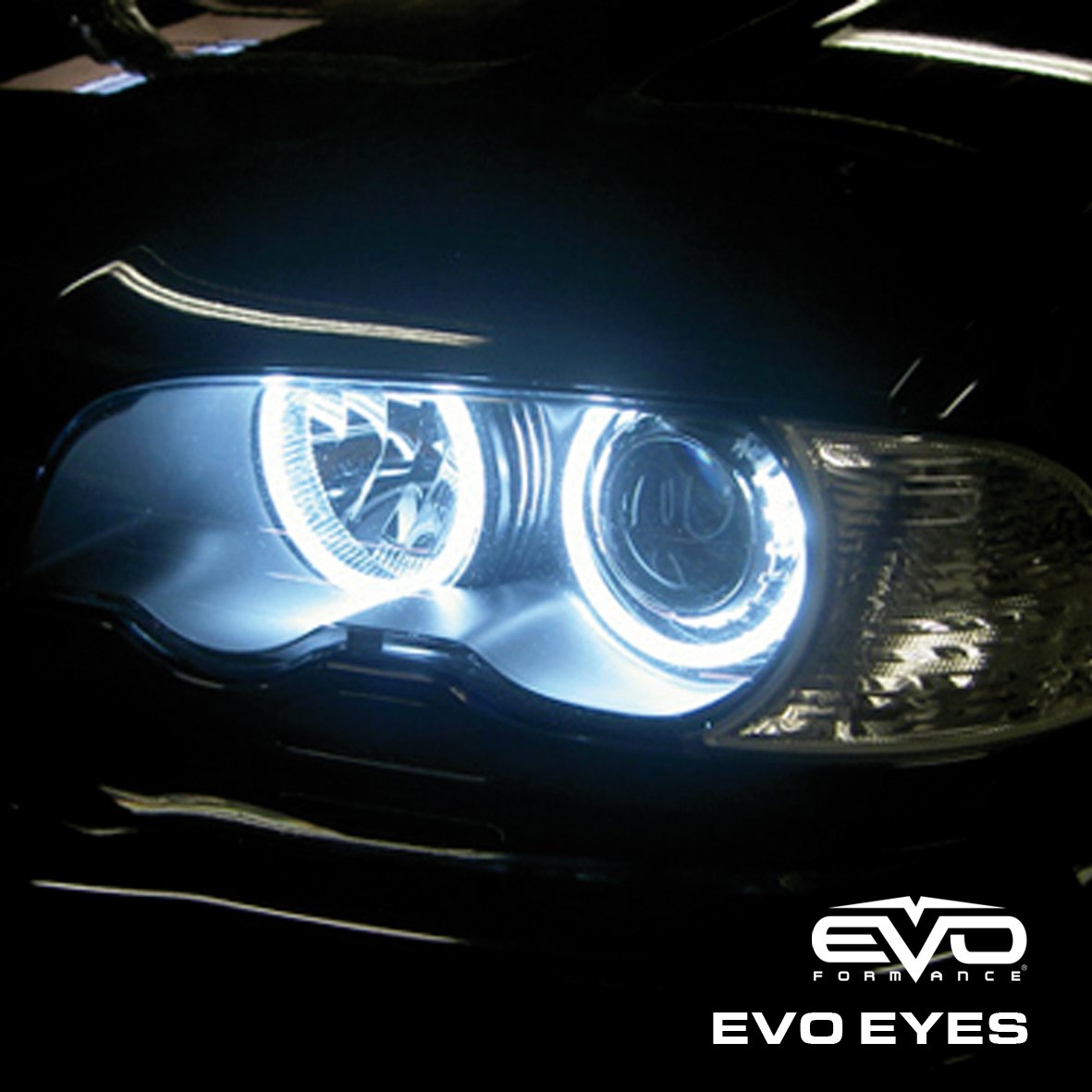 EVO Formance CIPA 93213 EVO Eyes 3.5" (9 cm) Diameter - Universal Fit "Halo" Angel Eyes - Blue