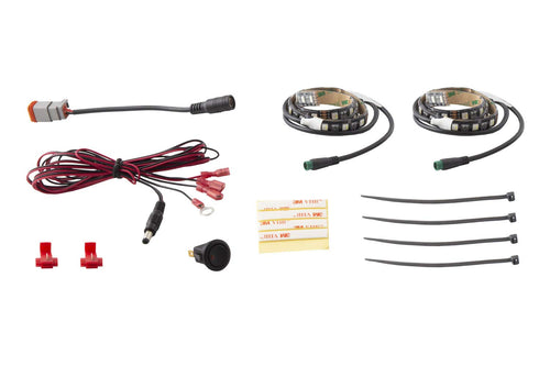 RGBW Footwell Strip Kit, Diode Dynamics DD0438, 2pc, Multicolor