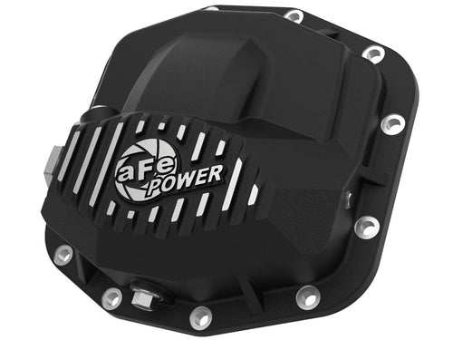 aFe POWER Front Differential Cover Pro Series Black w/Machined Fins - #46-71030B - Jeep Wrangler (JL) 18-23/ Gladiator (JT) 20-23 (Dana M210)
