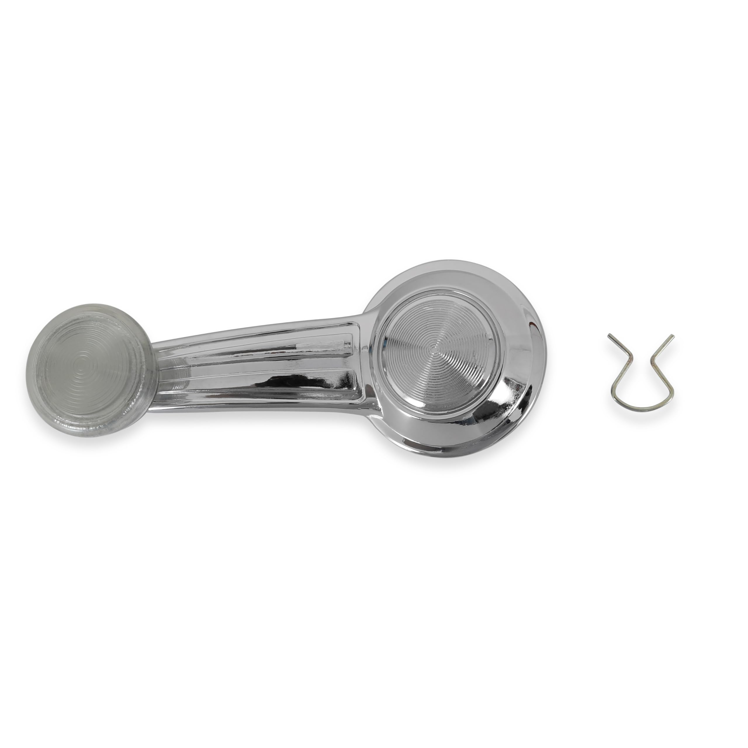D1032-67 Brothers Trucks Window Crank - Chrome with Clear Knob - Each