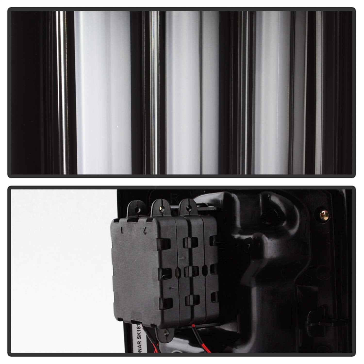 Jeep Wrangler (JK JKU) Spyder 5084774 07-18 Version 2 Light Bar Sequential Turn Signal LED Tail Lights - Black