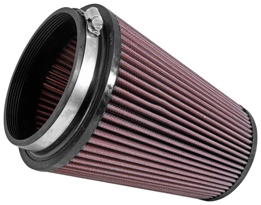 High-Flow K&N Original Lifetime Universal Clamp-On Air Filter: High Performance, Premium, Washable: Flange Diameter: 5 In, Filter Height: 8 In, Flange Length: 1 In, Shape: Round Tapered, RU-2805XD