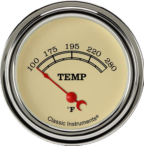 Vintage Classic Instruments VT226SLF-02 2 5/8 in Water Temperature Gauge 1/8