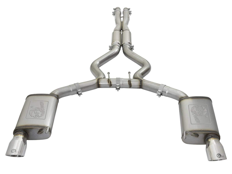 Mach Force-Xp aFe Power 49-33087-P Cat-Back Exhaust System with Resonator - Polished Tip, 1 Pack