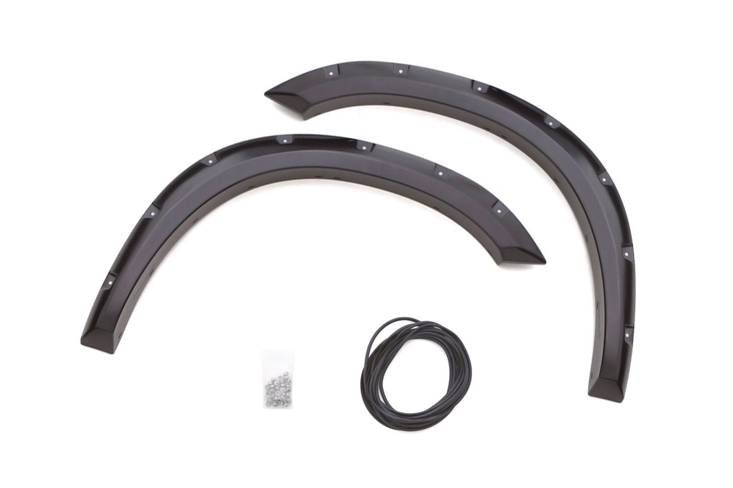 Lund Elite Series RX203SA Black Rivet Style Standard Front Fender Flare - 2 Piece