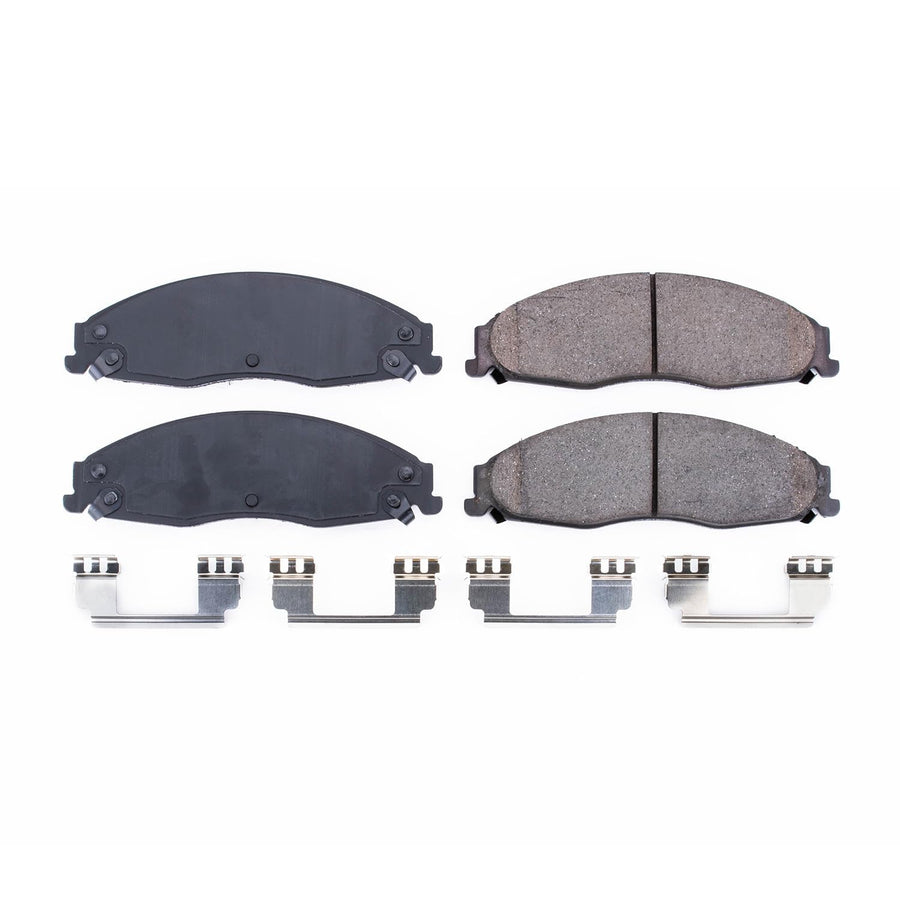 Power Stop Front Brake Kit For 2003-07 Cadillac CTS | 2005-08 Cadillac STS - Ceramic Brake Pads With Installation Hardware, 17-921