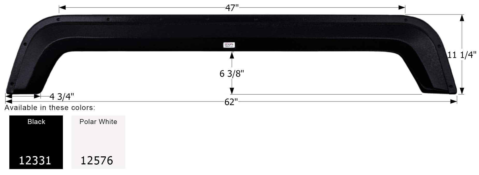 Fender Skirt ICON, Tandem, Skyline, FS2331, Black