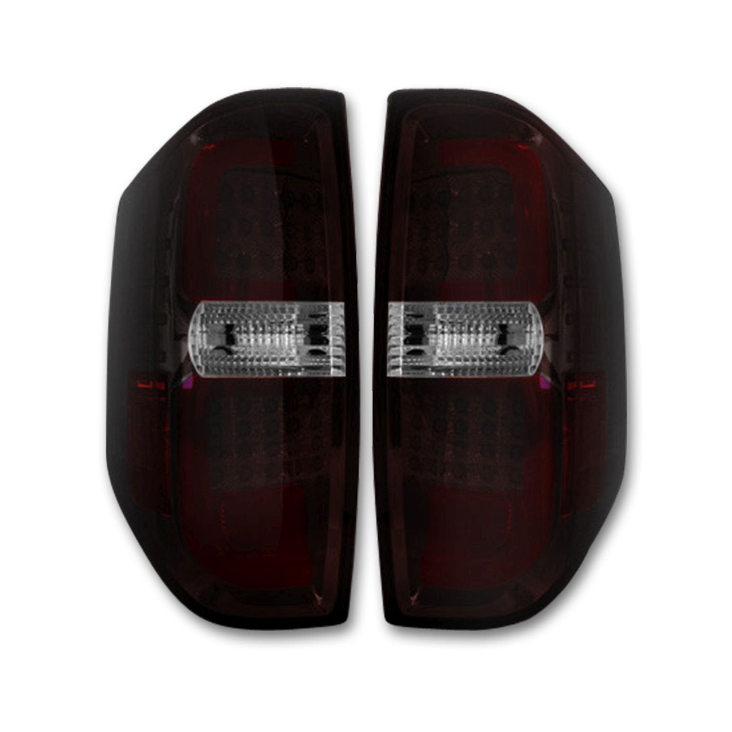 LED Taillights Compatible with Toyota Tundra 14-15 - Dark Red Smoked Lens