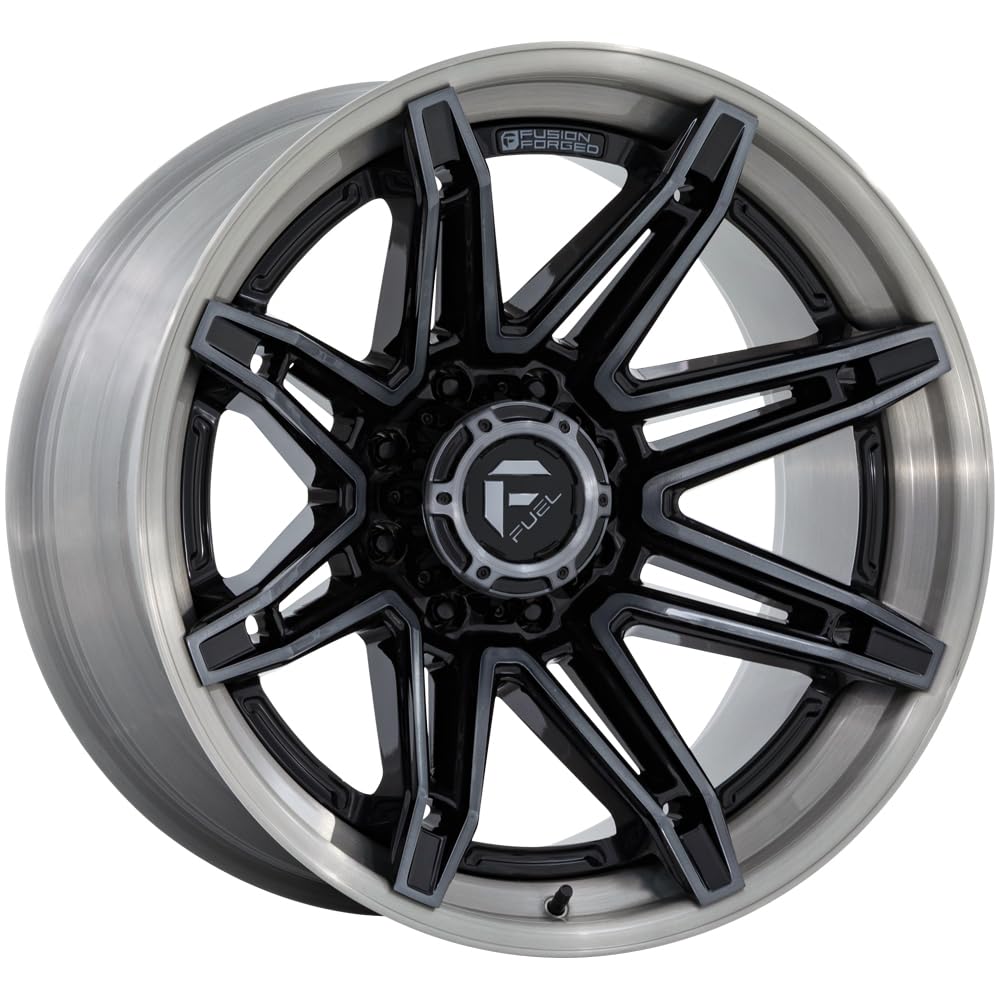 FC401 BRAWL FUEL OFF-ROAD 22X10 8X170 4.79-18mm GLOSS BLACK WITH BRUSHED GRAY TINT FACE & LIP - FC401BT22108718N