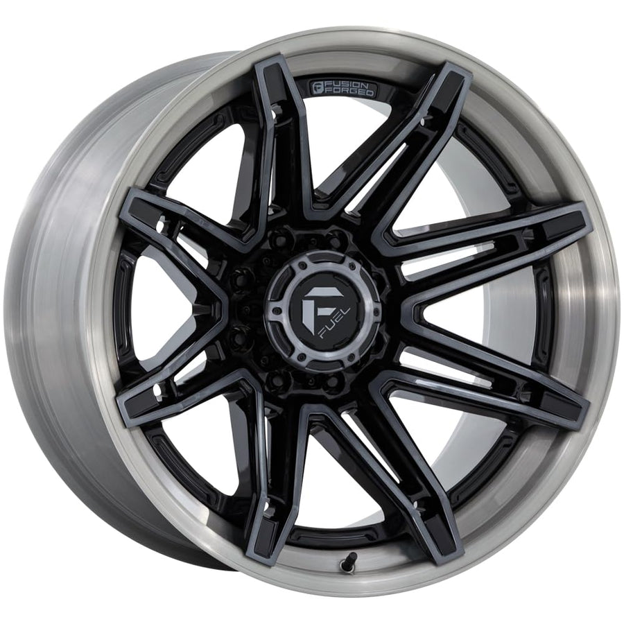 FUEL OFF-ROAD FC401 20X10 BRAWL 8X6.5 4.79-18mm GLOSS BLACK WITH BRUSHED GRAY TINT FACE & LIP - FC401BT20108018N