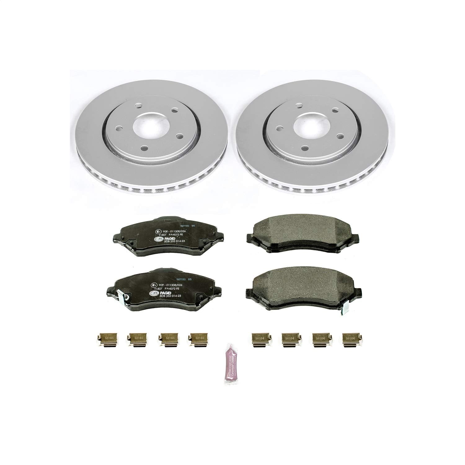Power Stop ESK3118 Euro-Stop Front Brake Kit Chrysler Dodge VW Ram For Chrysler Town & Country, Dodge Grand Caravan, Dodge Journey, Ram C/V, VW Routan [Model Specific]