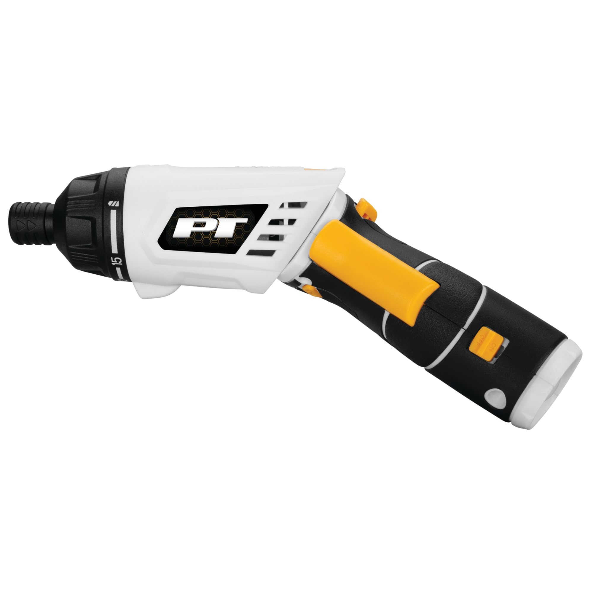 4V Li-Ion Performance Tool W7730 Folding Screwdriver w/LED Light - 1/4 in. Drive, USB-C Charging, Extensions Included, Gray/Yellow