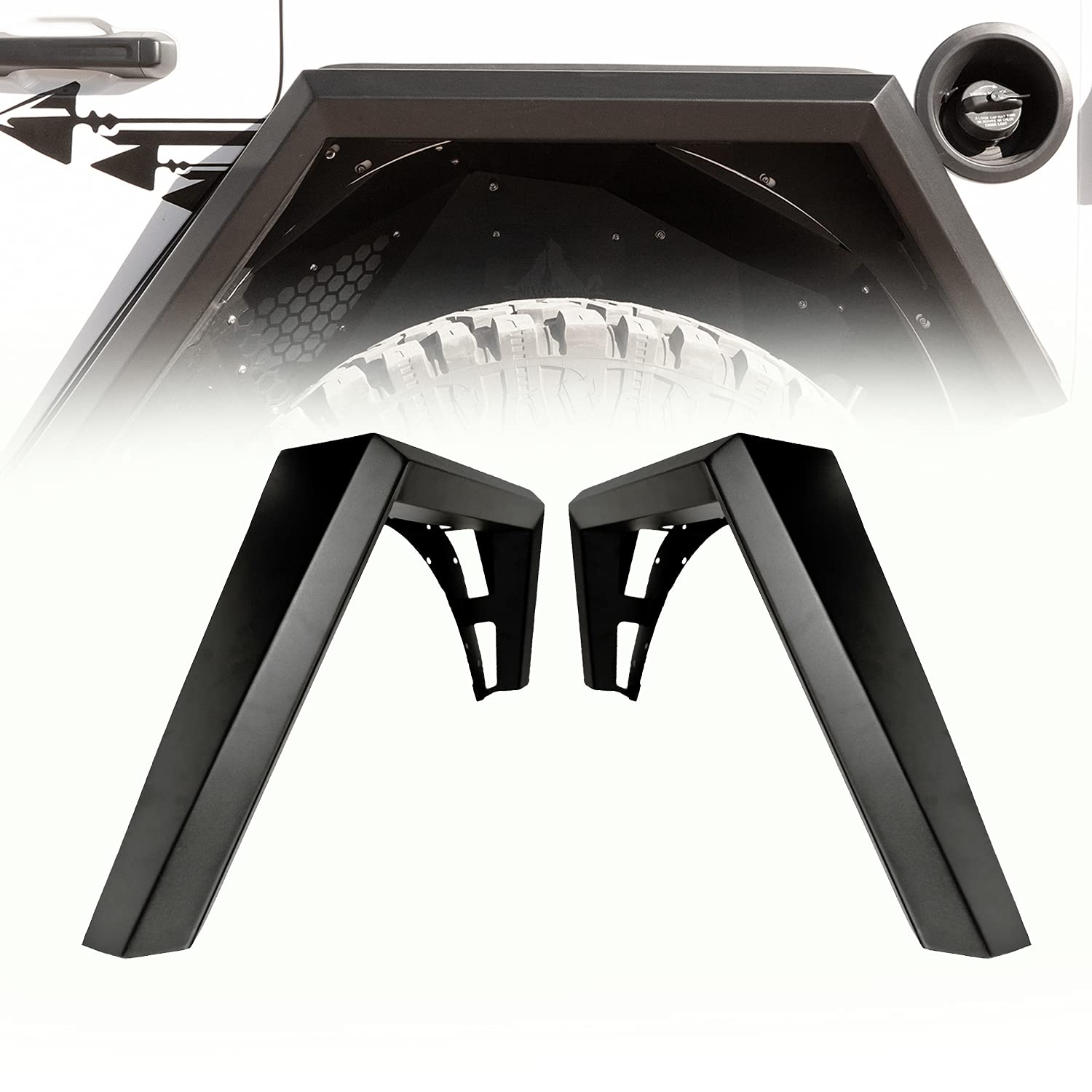 Rear Fender Flares NIXON OFFROAD Compatible With 2018 2019 2020 2021 2022 2023 2024 2025 2026 Jeep Wrangler JL