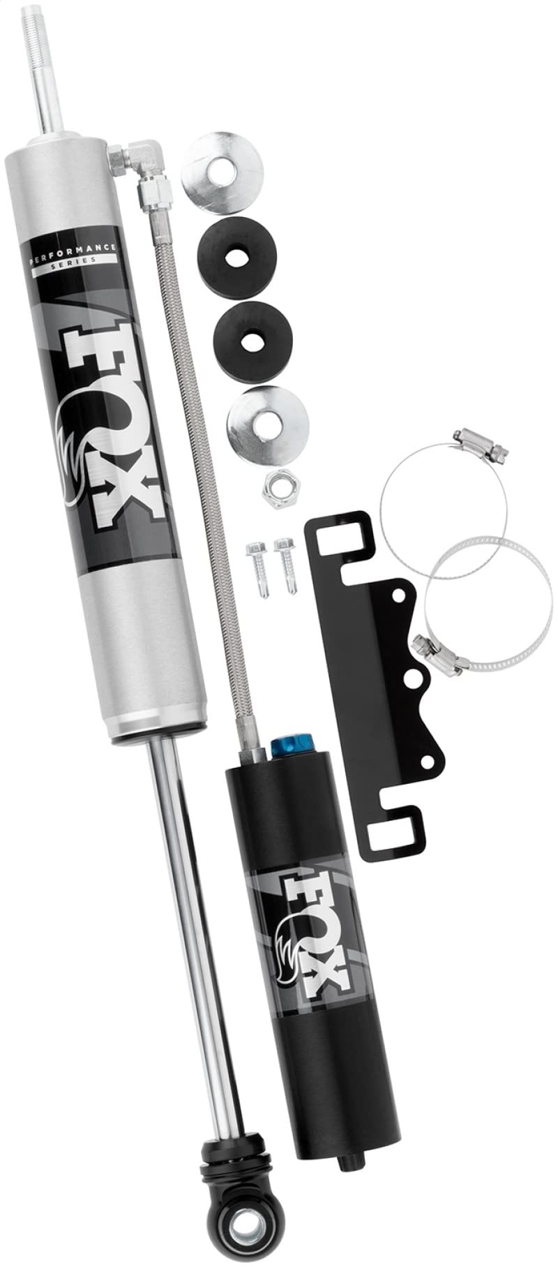 FOX Factory 2.0 Performance Series FOX FactoryFox Shock, Monotube, Aluminum, Clear Anodized, Rear, 0 in to 1.5 in Lift