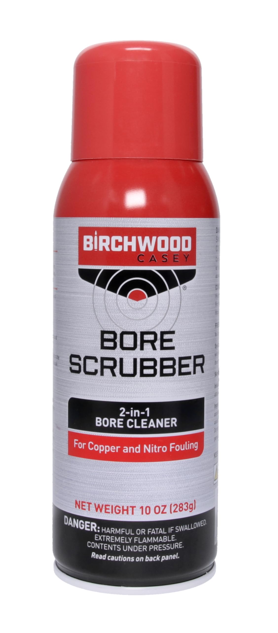BIRCHWOOD CASEY 2-in-1 Bore Scrubber Cleaner Gun Solvent for Removing Carbon, Powder, Copper, Lead & Plastic Wad Residue, 11.5oz Foaming Gel