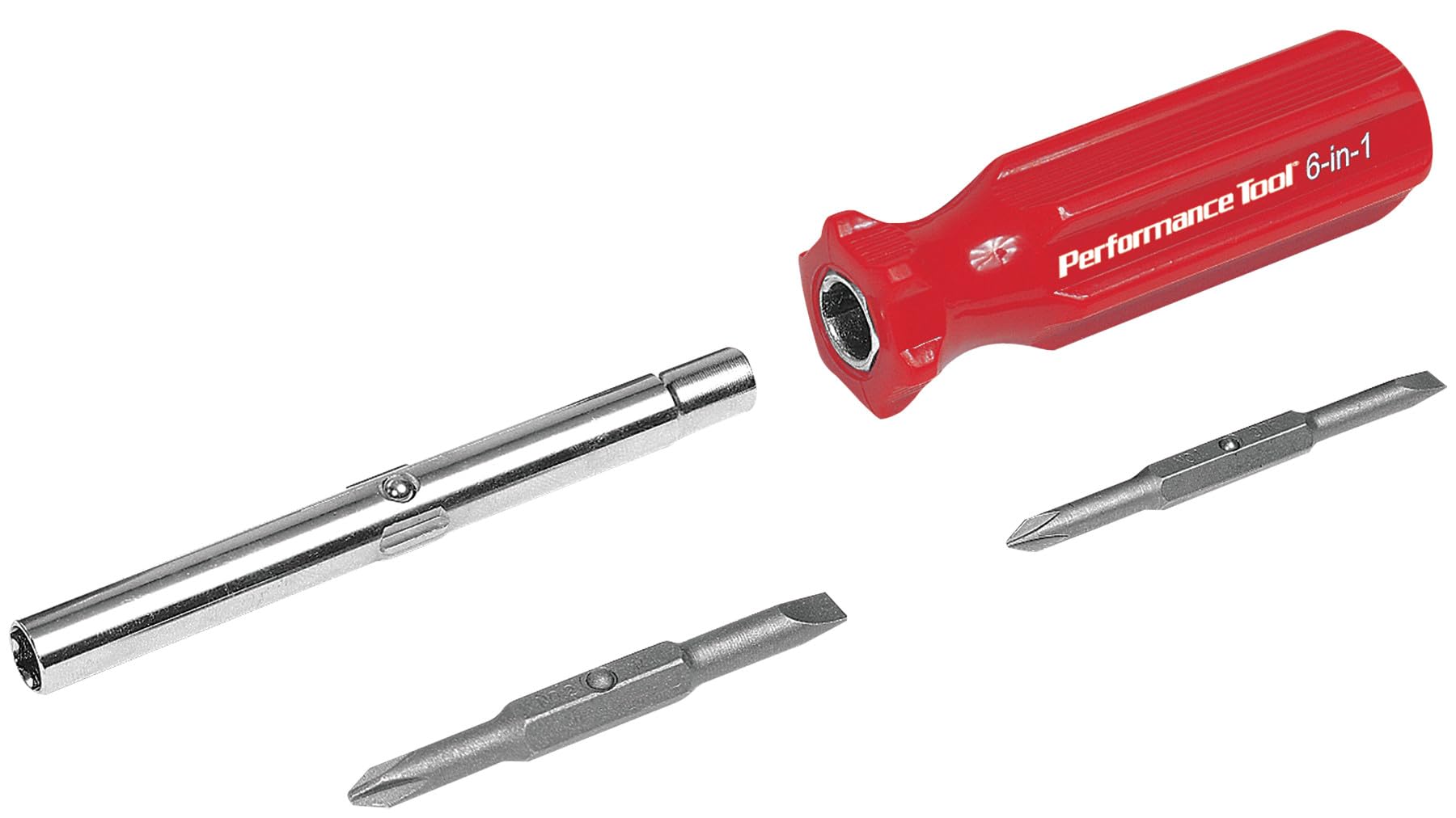 W975 Performance Tool 6-in-1 Quick Change Screwdriver With Hex Torque Handle, Chrome Vanadium Steel