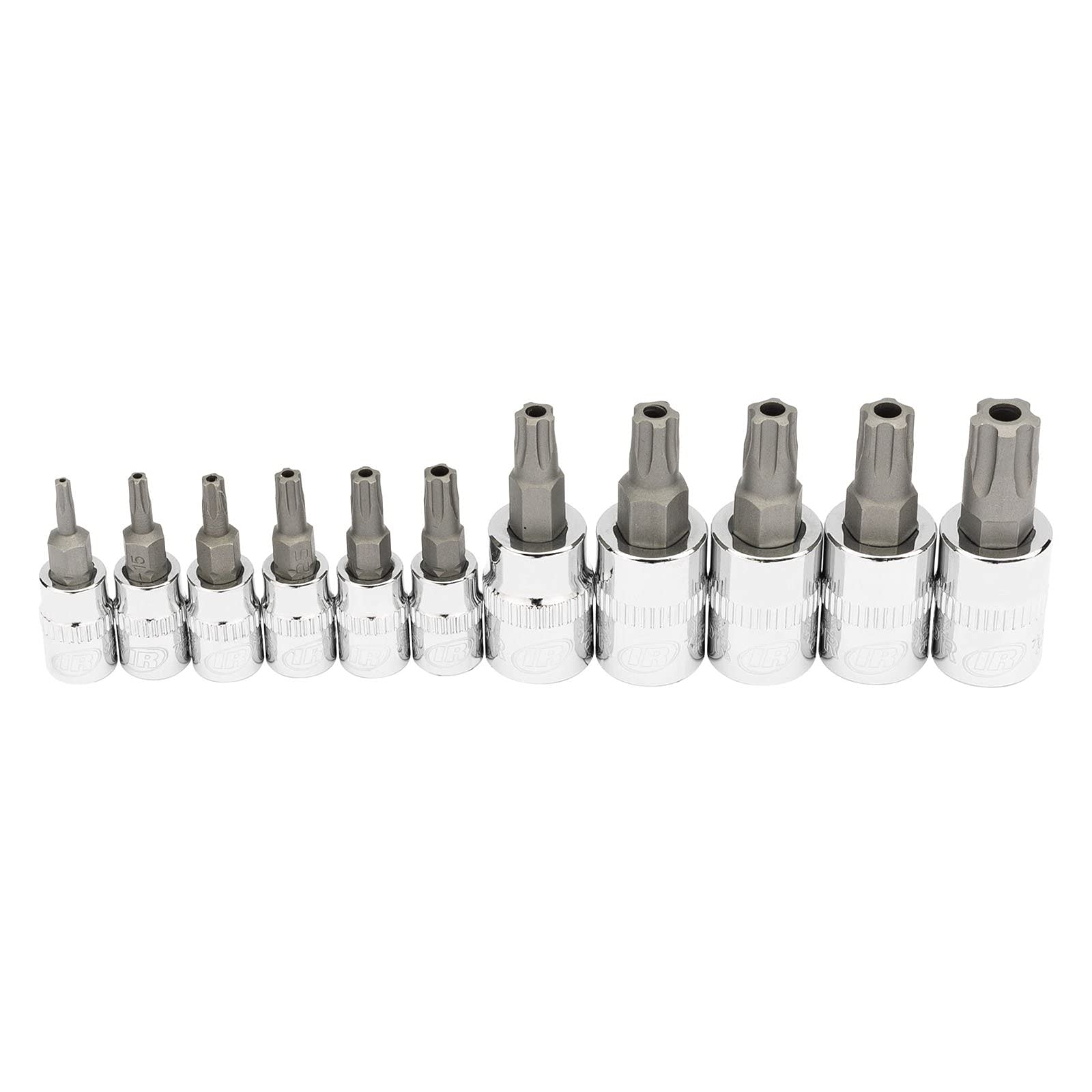 Ingersoll Rand 11 Pc. Torx Plus Tamper-Proof Bit Socket Set, S2 Steel & Chrome Vanadium, 1/4" & 3/8" Drive, IPR10–IPR55 with Storage Tray – 752032