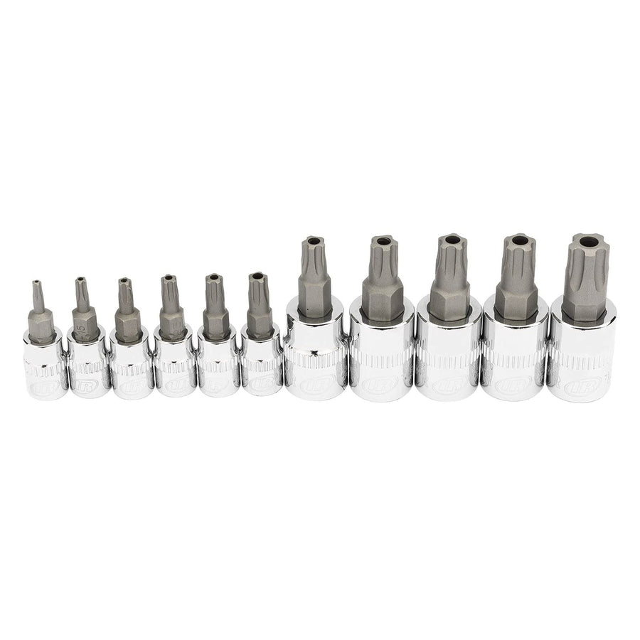 Ingersoll Rand 11 Pc. Torx Plus Tamper-Proof Bit Socket Set, S2 Steel & Chrome Vanadium, 1/4" & 3/8" Drive, IPR10–IPR55 with Storage Tray – 752032