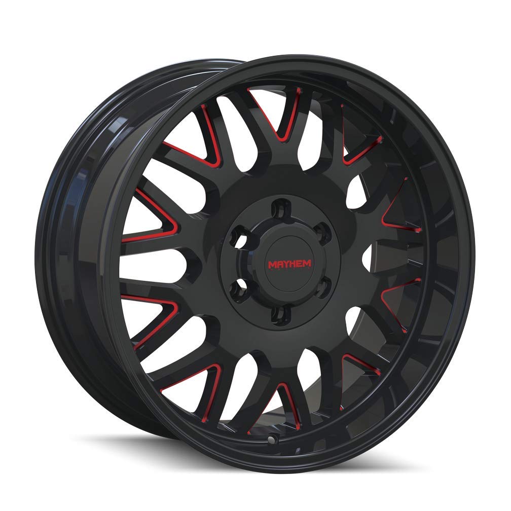 Tripwire MAYHEM 8110 Black W/Prism Red 20X9 8-170 18mm 130.8mm Wheel with Painted (0 x 9. inches /8 x 170 mm, 18 mm Offset)