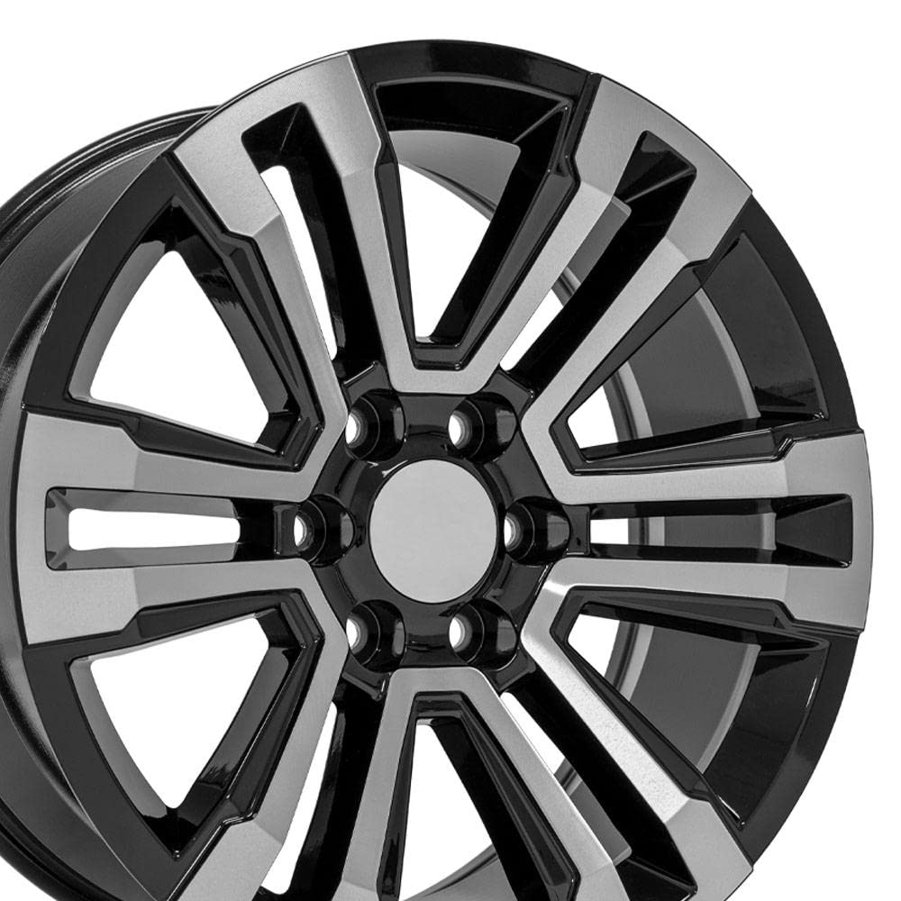 20 Inch OE Wheels CV44 Rim Fits Yukon Denali Style 6x139.7 20x9 Gloss Black Machined - Hollander 5822 (1)