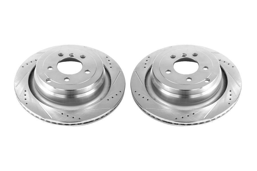 Power Stop Rear EBR1045XPR Drilled and Slotted Evolution Rotor (Pair) For Land Rover Range Rover 2006-2012/Land Rover Range Rover 2006-2012 [Vehicle Specific]