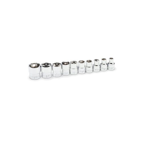 10 Piece GEARWRENCH 1/4" Drive 6 Point SAE Stubby Socket Set - 81395