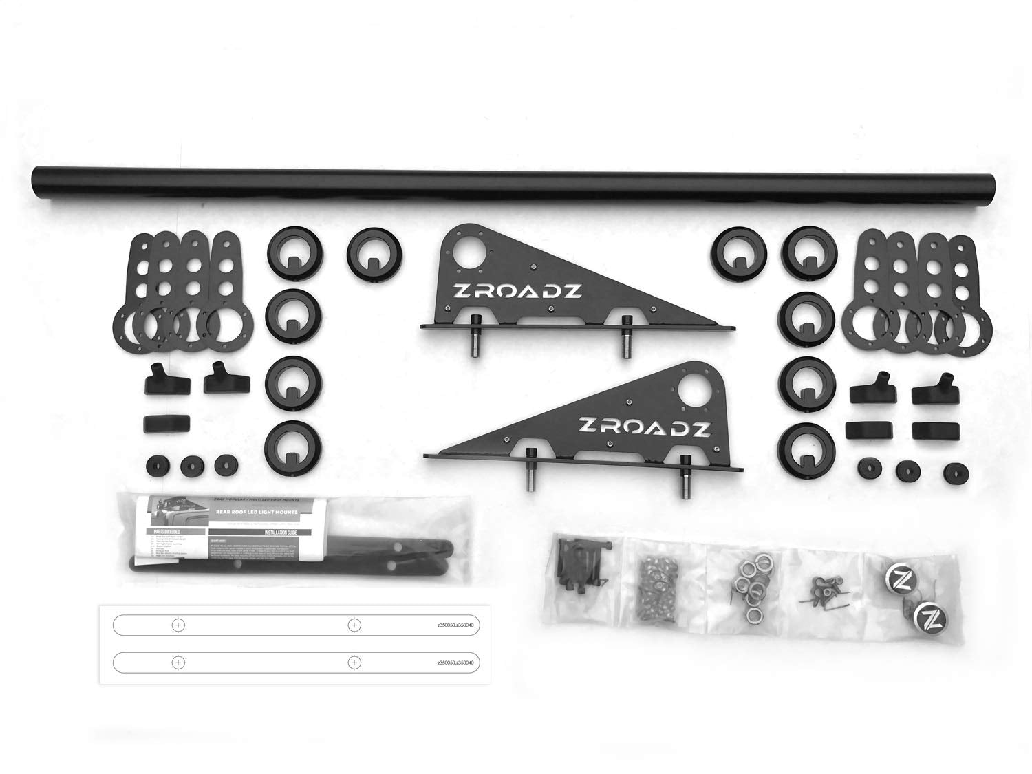 ZROADZ Black Modular Roof Multiple LED Mount Z350040 2015-2022 CHEVROLET COLORADO