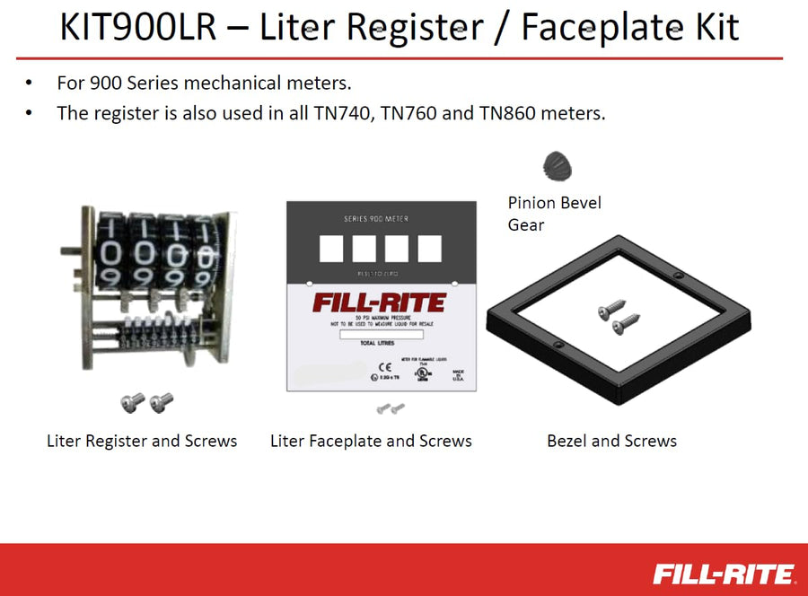 KIT900LR Fill-Rite Kit, 900 Series Liter Register & Faceplate