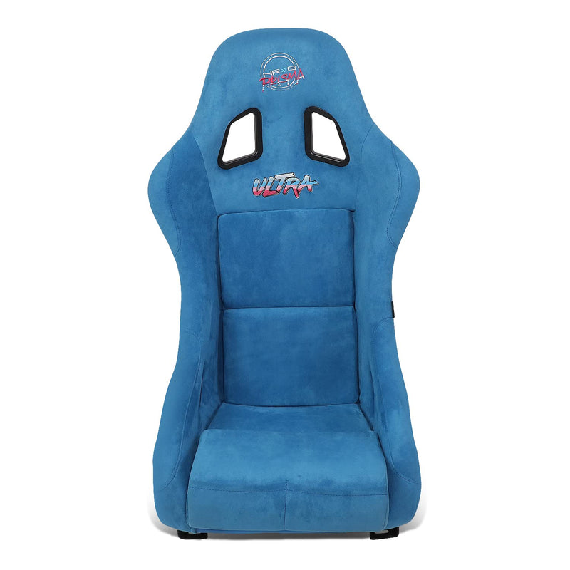 NRG Innovations Universal Prisma Ultra NRG-FRP-303BL-ULTRA Fixed Back Bucket Racing Seat for 6-Point Harnesses,Size M,Blue/Gold Glitter,22" W X 34" H X 21" D