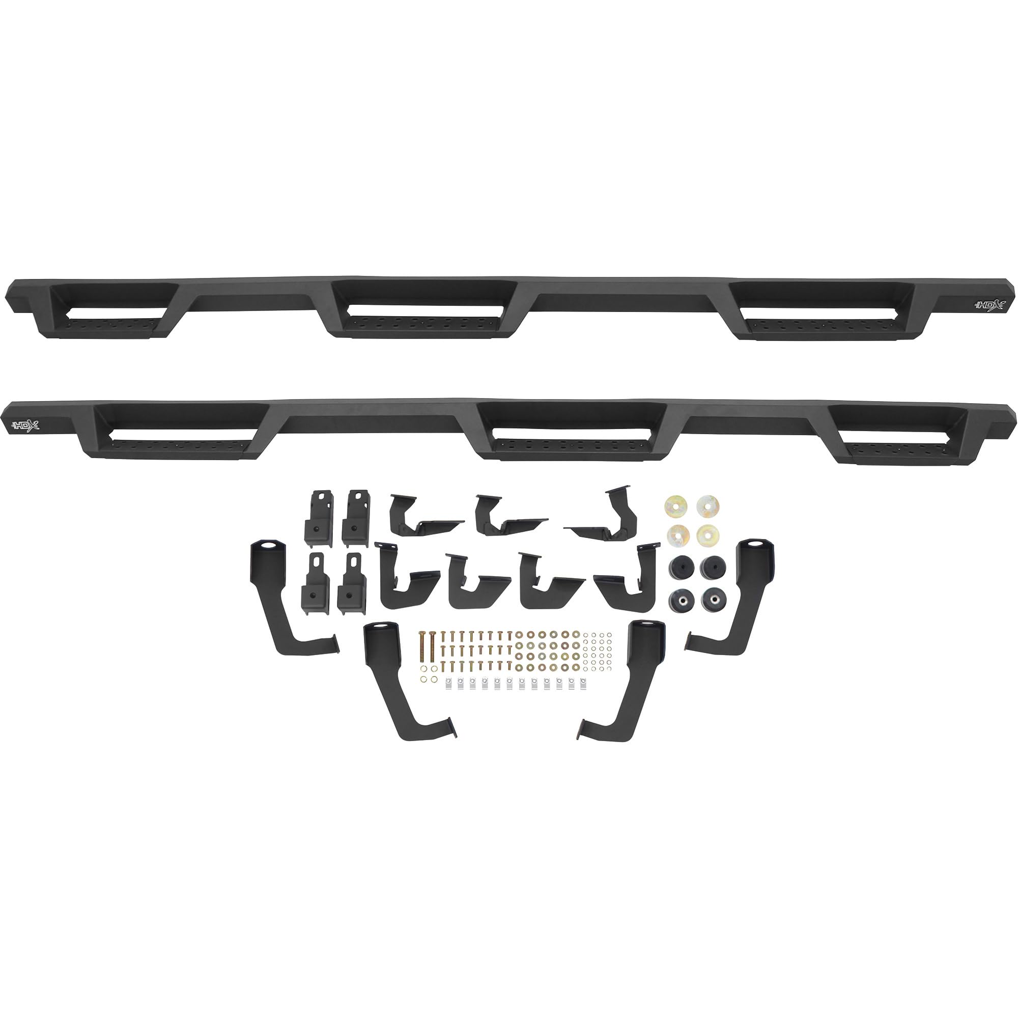 Westin HDX 56-534575 Drop Wheel to Wheel Nerf Bars fits 2007-2019 Silverado Sierra 1500 2500 3500 Crew Cab 6'5" Bed & Dually 8' Bed (Exc Classic) Textured Black Pair